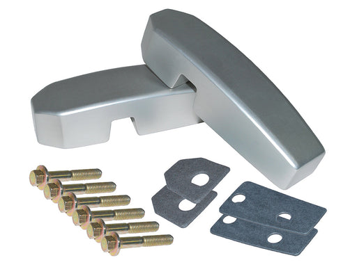 DA1142 - ALUMINIUM WINDSCREEN BRACKET PAIR SILVER - DEF