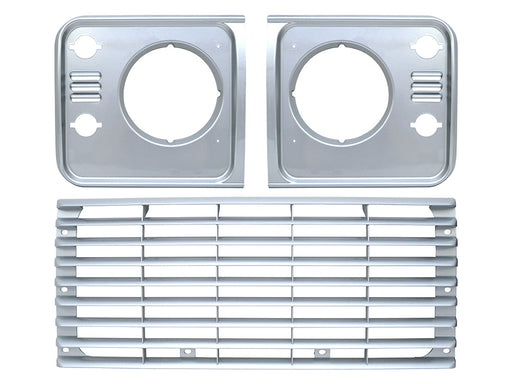 DA1257 - GRILLE & HLAMP SURROUND SET INDUS SLVER - DEF