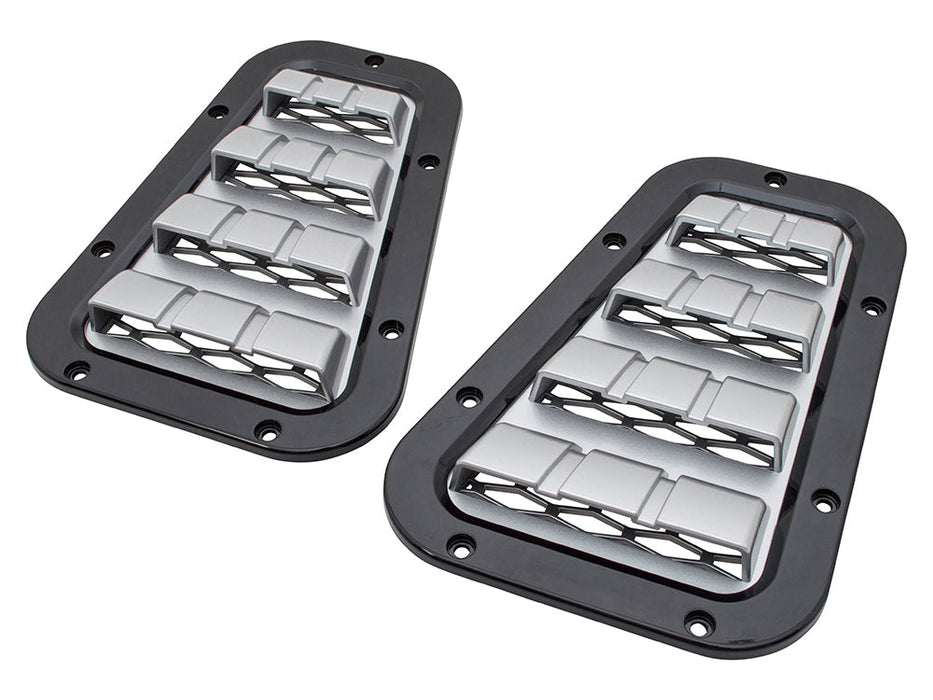 DA1974 - XS BONNET VENT SET BLACK WITH SILVER MESH - DEF