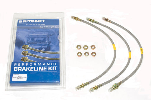 DA2401S - STAINLESS BRAKE HOSE KIT - DEF 90/110 FROM 99 TO 4A683087 METRIC