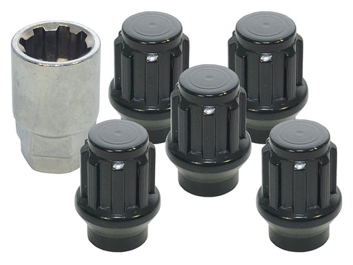 DA2475 - LOCKING WHEEL NUT KIT BLACK X 5 - DEF - D1 - RRC