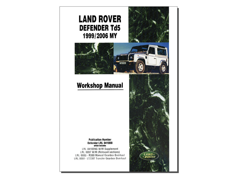 DA3157W - BOOK-DEF TD5 W/SHOP MANUAL 99-06