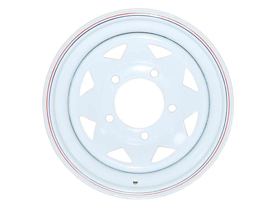 DA3187 - WHITE 8 SPOKE STEEL WHEEL 7X16 - DEF - D1 - RRC