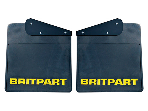 DA4533 - PAIR OF WIDE BRITPART MUDFLAPS (YELLOW LOGO) - DEF 90