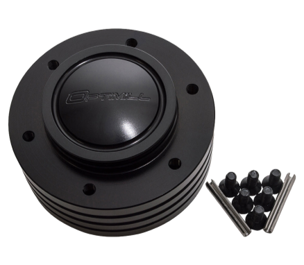 Black steering wheel boss