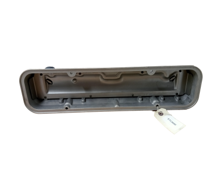 Aluminum Rocker cover with breather showing baffle plate 