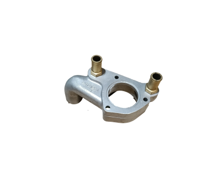 Aluminium housing with brass outlets   