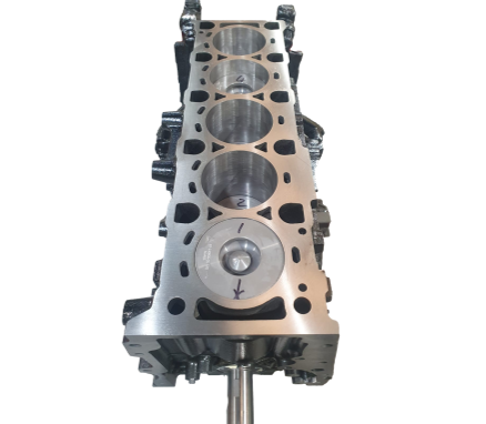 engine block showing pistons