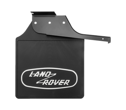 black rubber flap with land rover logo and bracket 