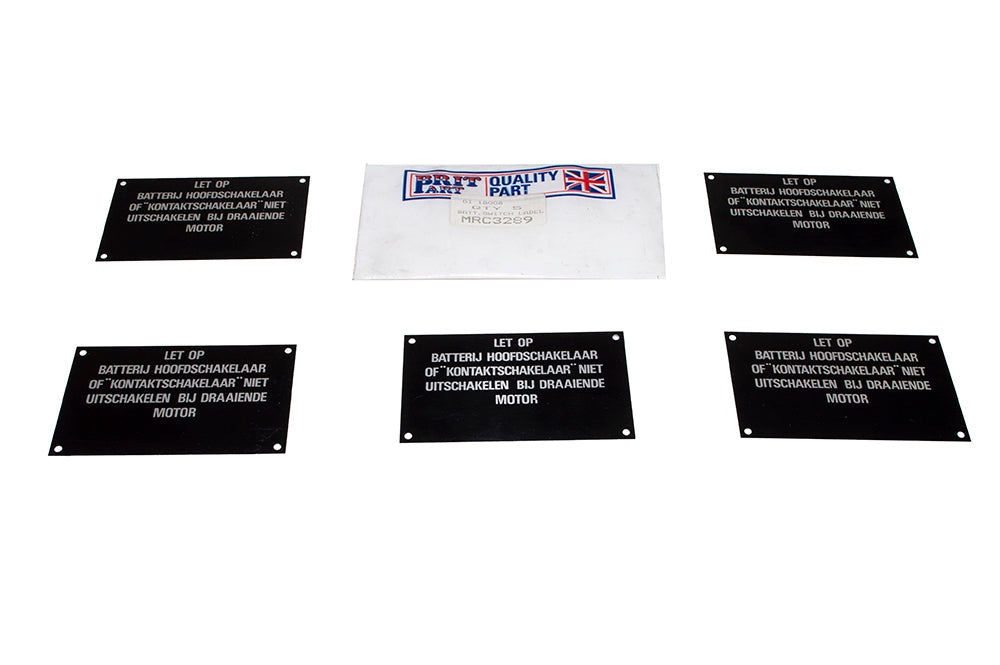 MRC3289 - BATTERY SWITCH LABEL