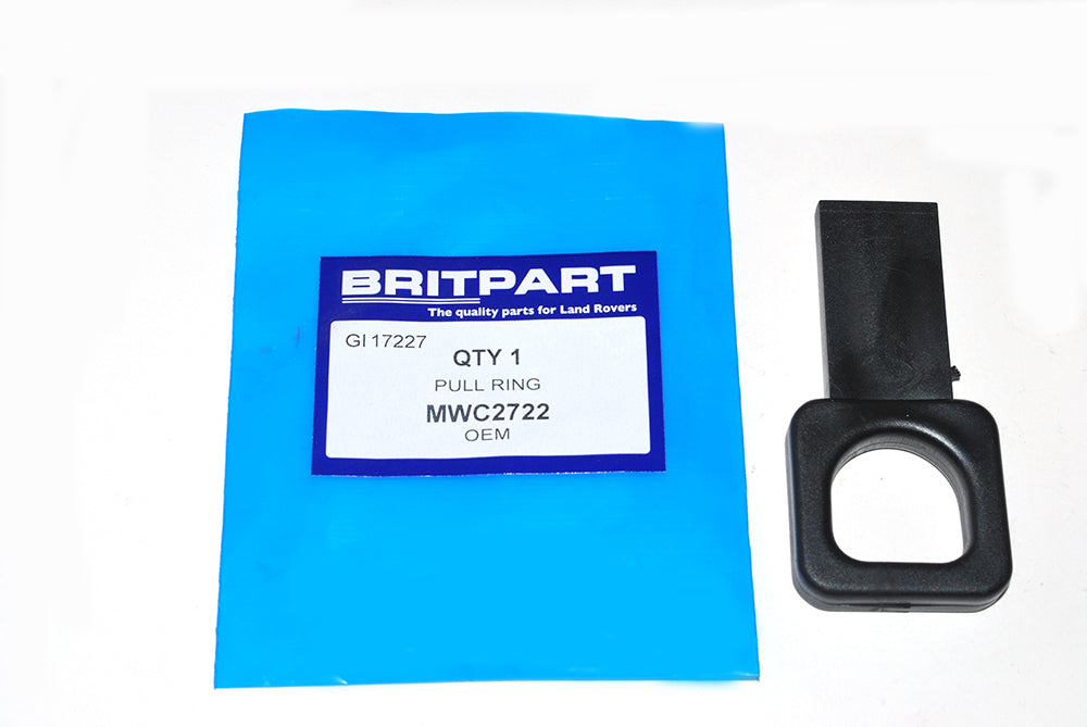 Black plastic pull ring with packaging 