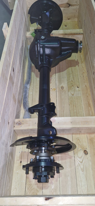 rear salisbury axle in packaging crate