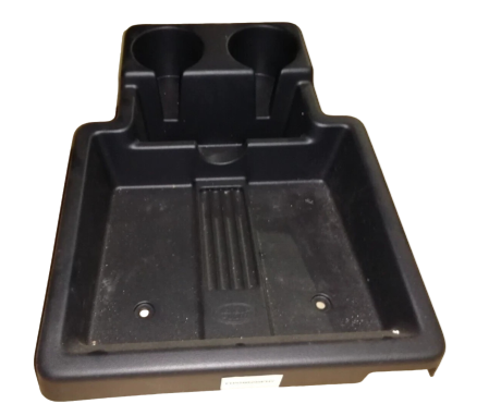 Black plastic tray with land rover logo